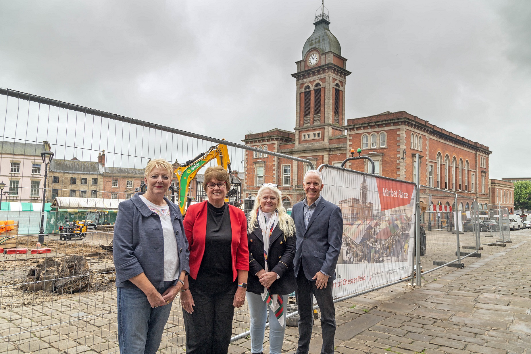 Town centre regeneration work starts on site in Chesterfield