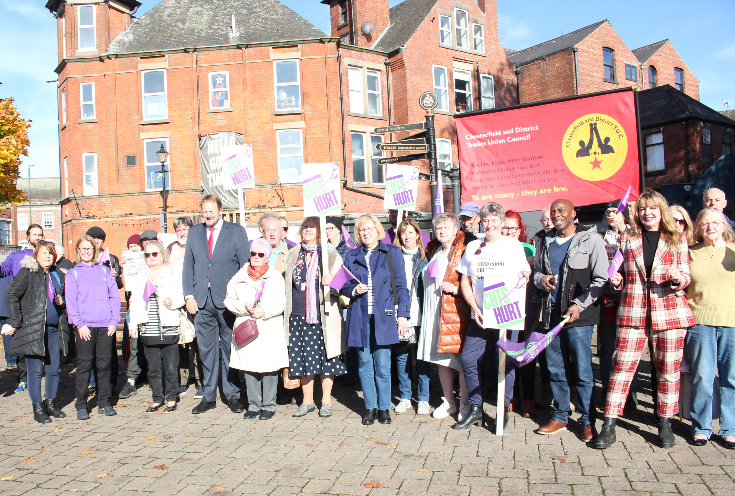 Campaigners at UNISON rally urge Derbyshire County Council to abandon adult social care cutbacks