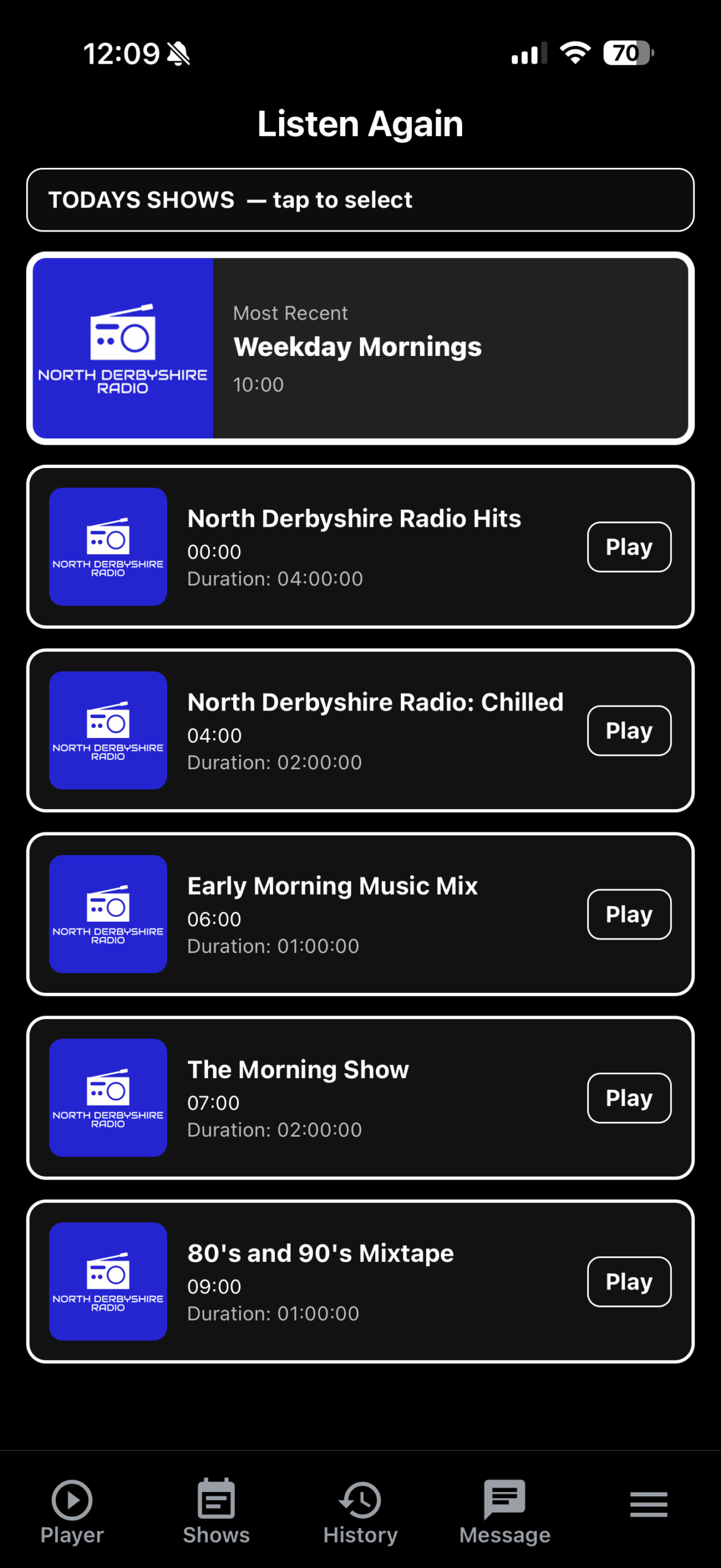 Listen Again Feature